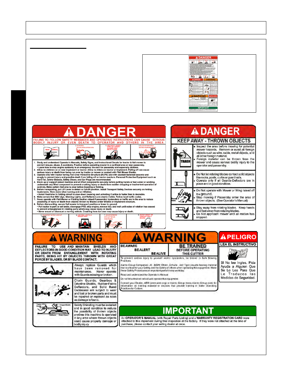 Decal description -20, Safety | Bush Hog RMB 1660 User Manual | Page 26 / 108