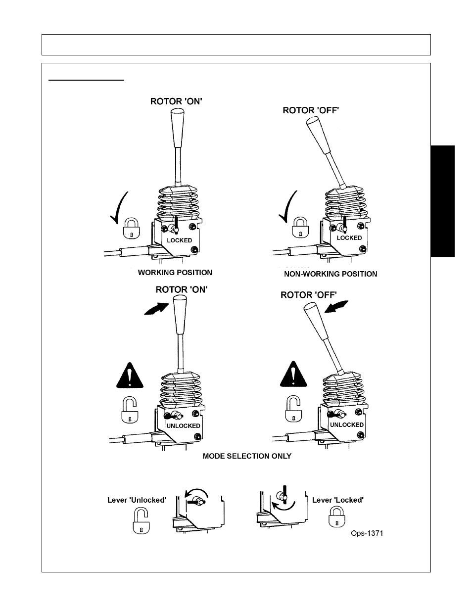 Rotor control -21, Operation, Opera t ion | Bush Hog RMB 1660 User Manual | Page 75 / 108