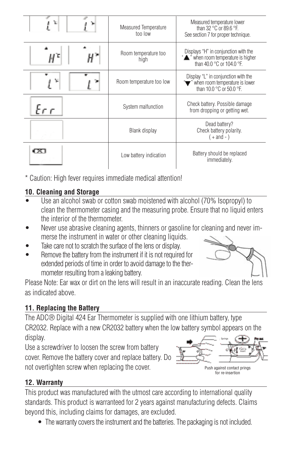 American Diagnostic Corporation (ADC) 424 Adtemp User Manual | Page 6 / 7