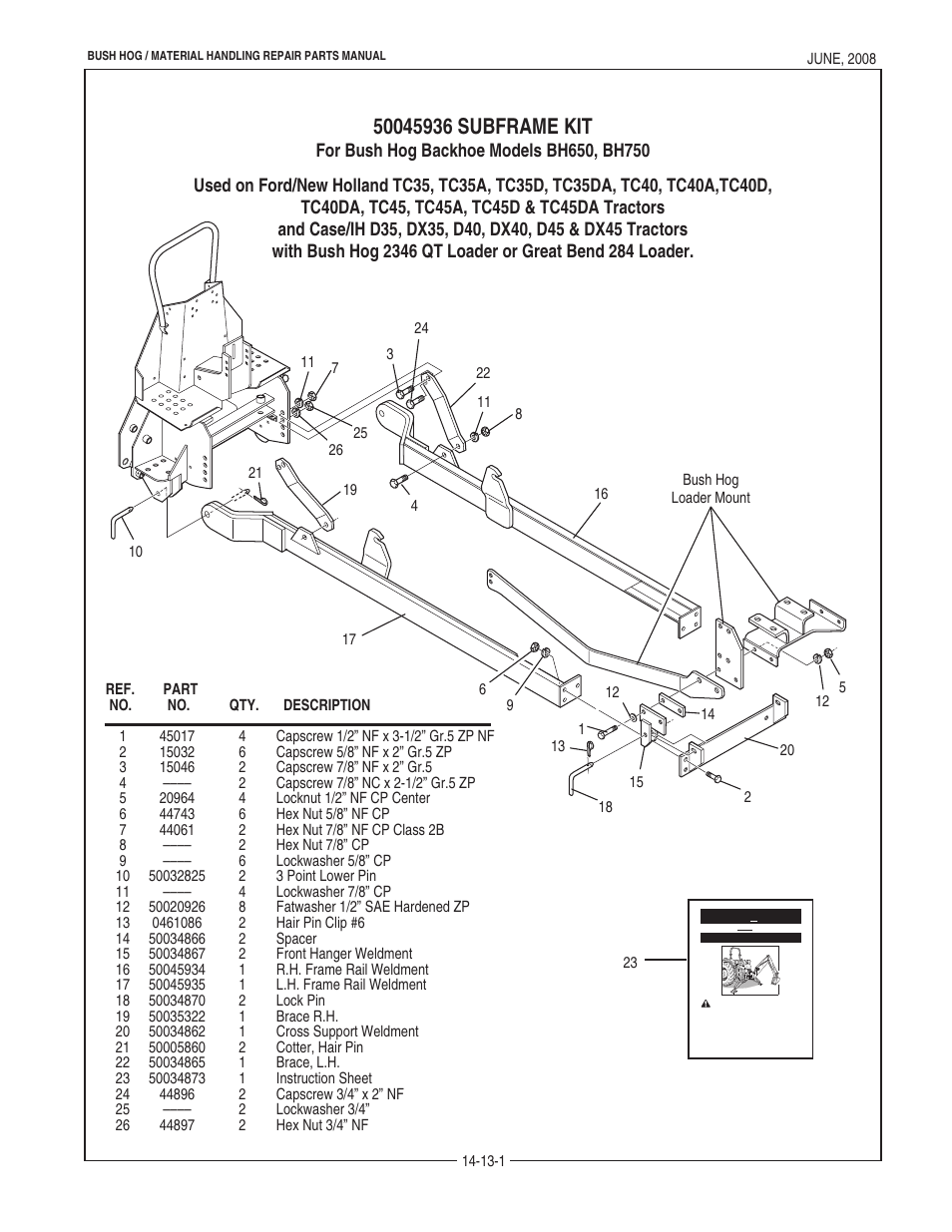 Bush Hog BH950 User Manual | Page 47 / 114