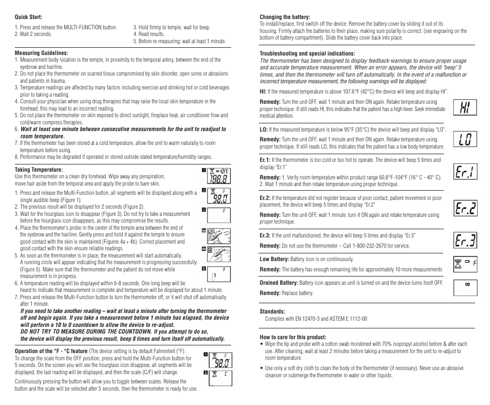 American Diagnostic Corporation (ADC) 427 Adtemp User Manual | Page 2 / 2