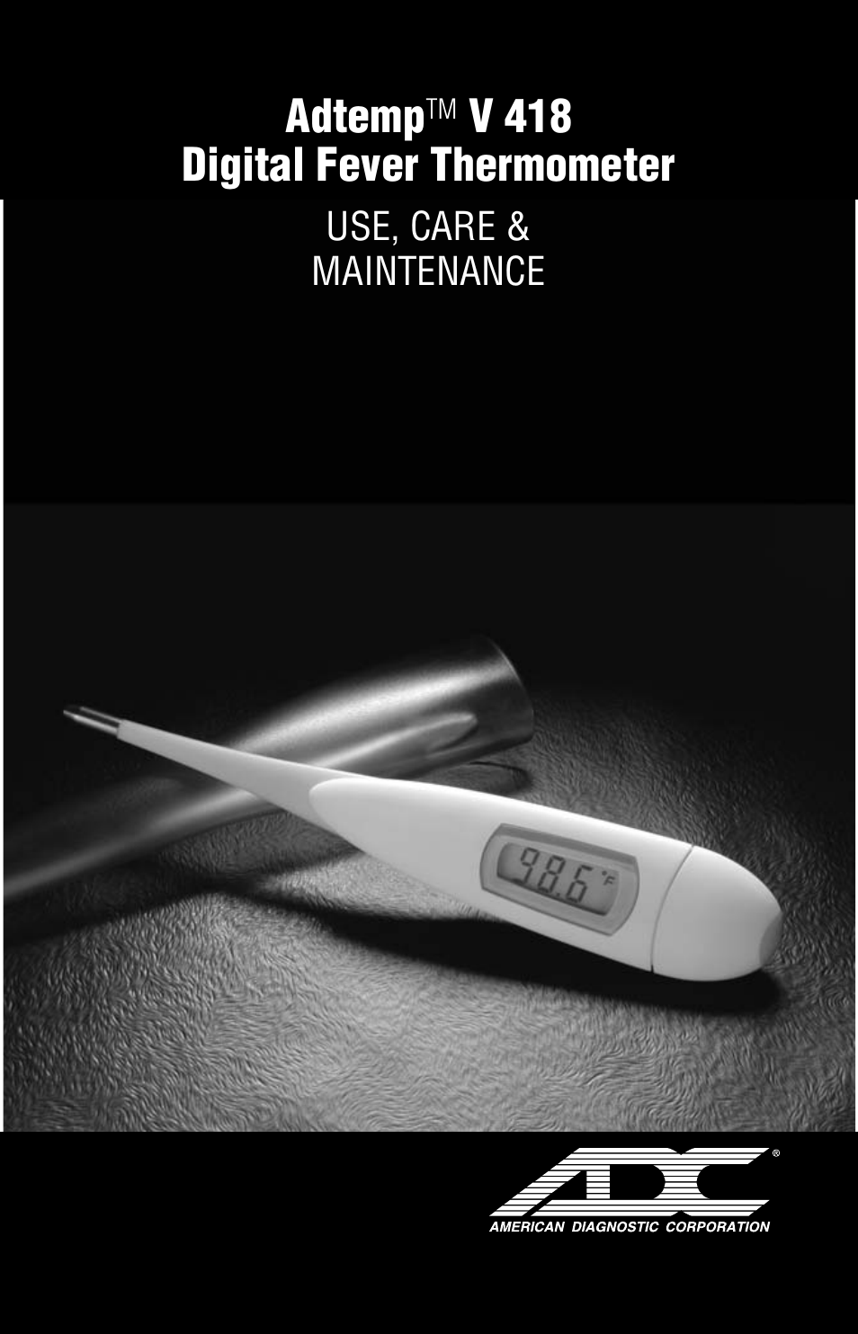 American Diagnostic Corporation (ADC) 418 Adtemp User Manual | 4 pages