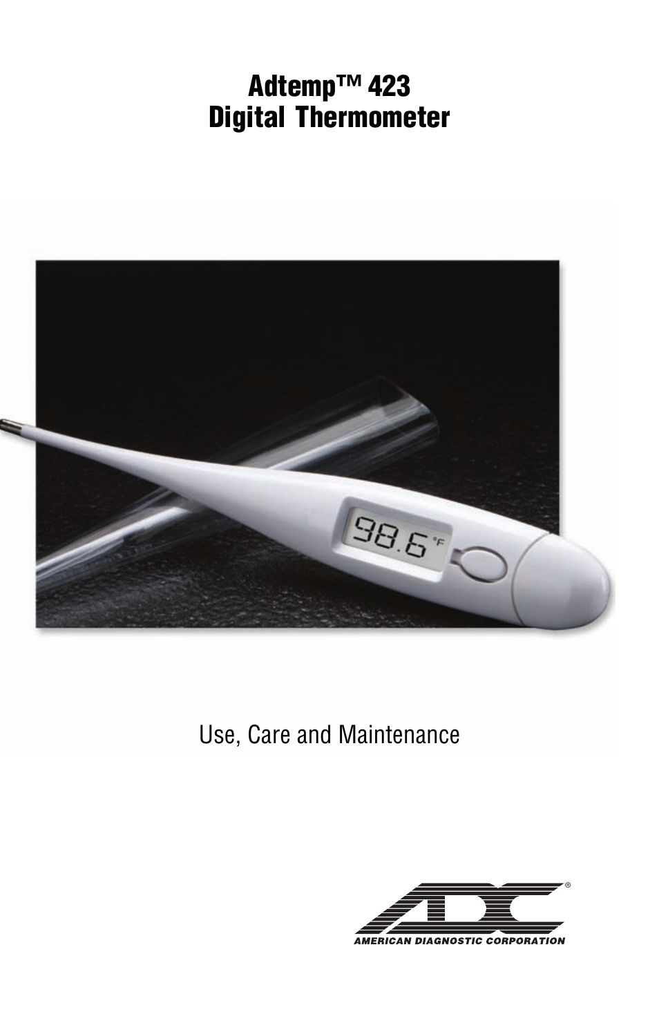 American Diagnostic Corporation (ADC) 423 Adtemp User Manual | 4 pages
