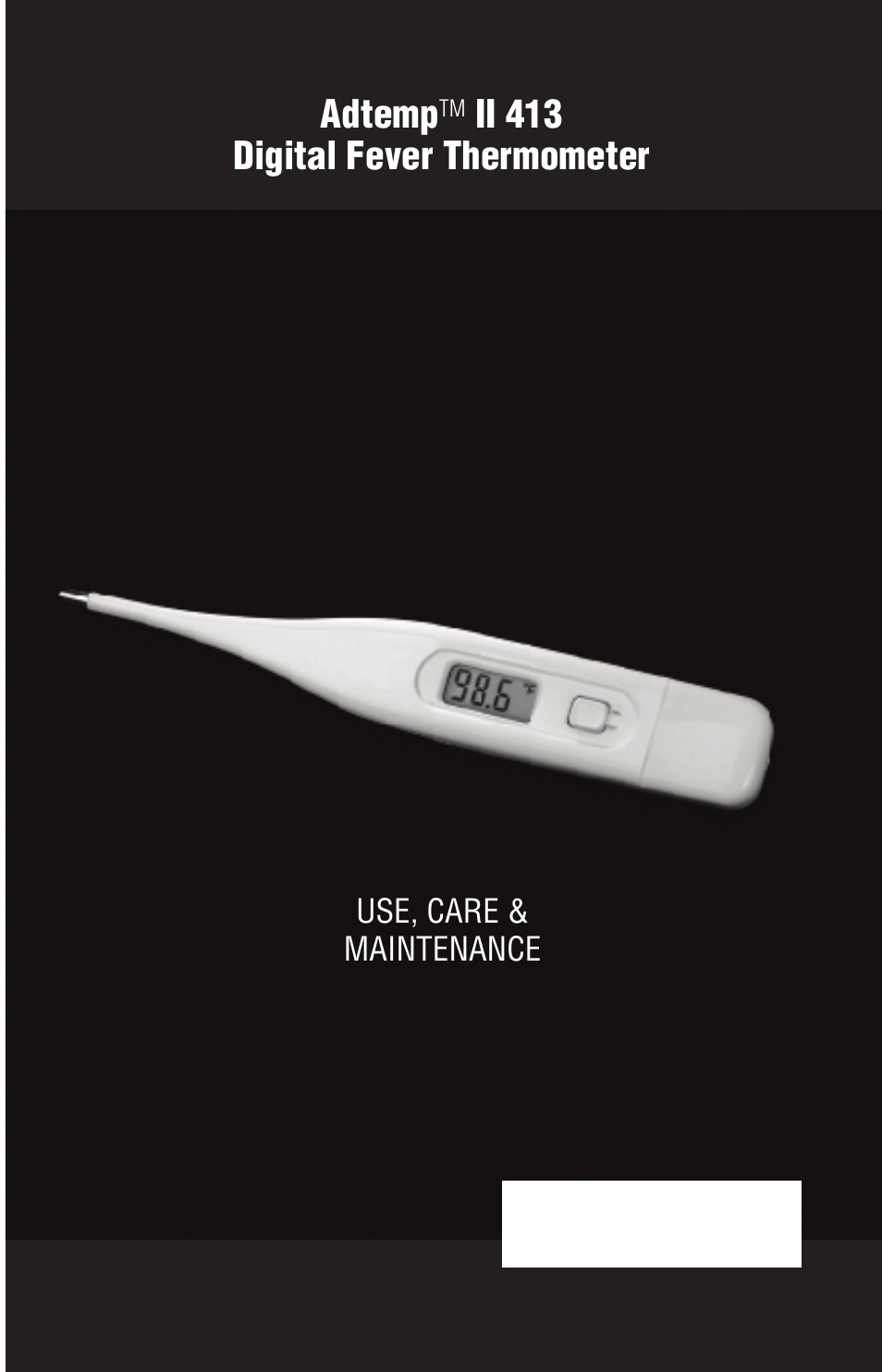 American Diagnostic Corporation (ADC) 413 Adtemp User Manual | 5 pages