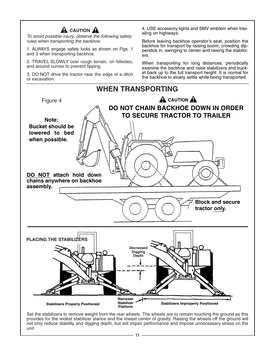 When transporting | Bush Hog 2175 User Manual | Page 13 / 48