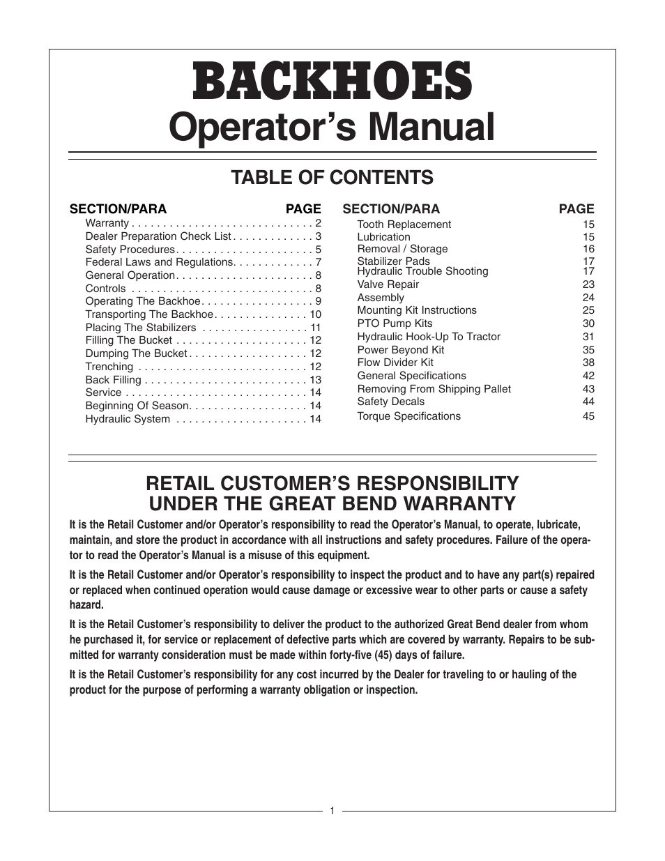 Bush Hog 2175 User Manual | Page 3 / 48