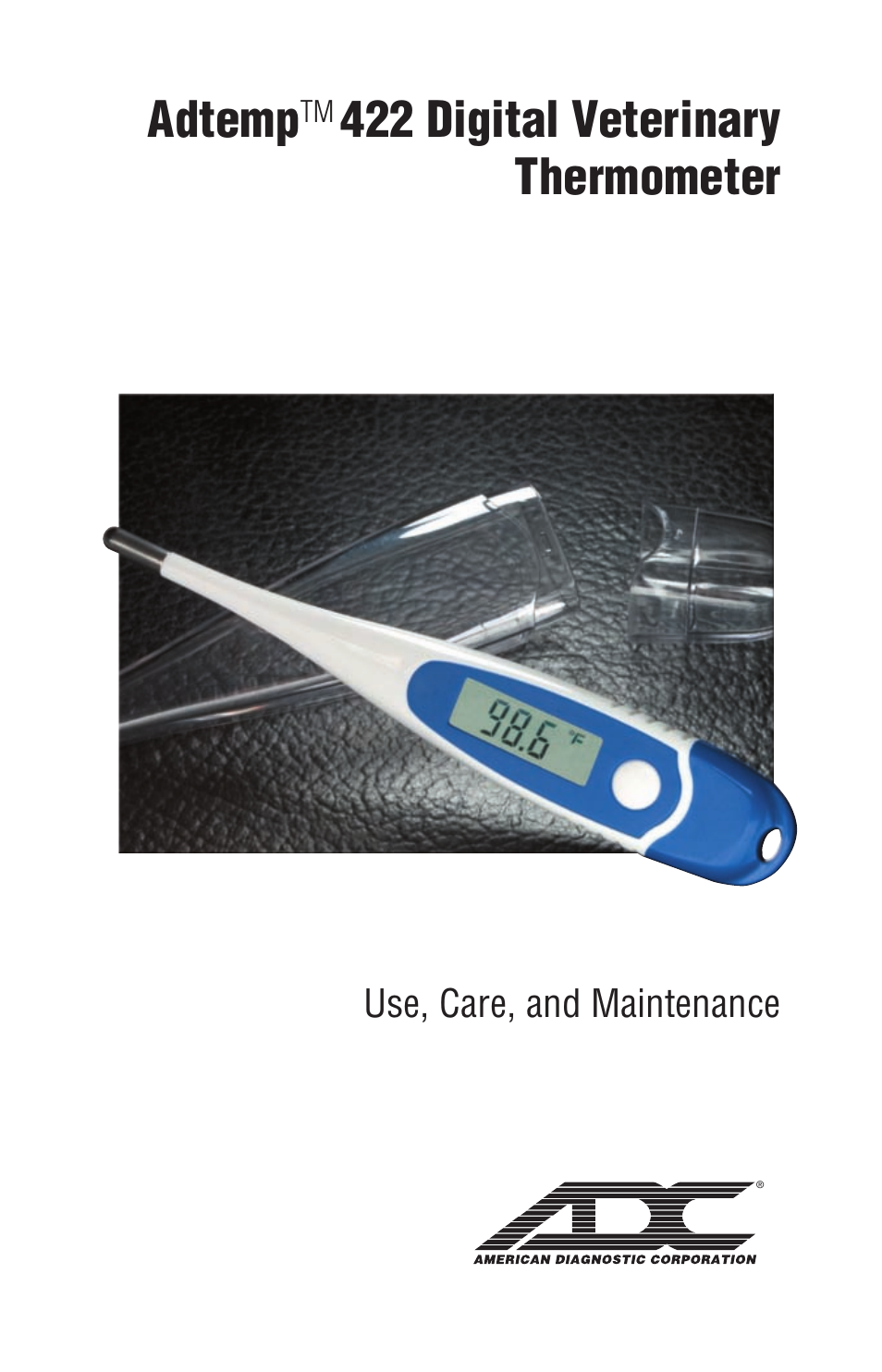 American Diagnostic Corporation (ADC) 422 Adtemp User Manual | 4 pages