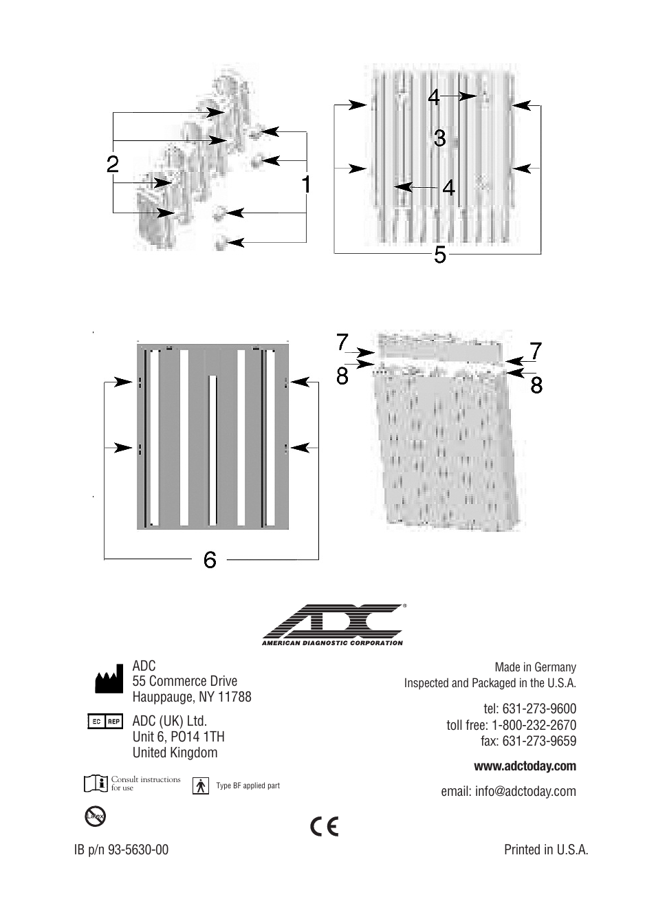 American Diagnostic Corporation (ADC) Adstation Assembly Instructions User Manual | Page 2 / 2