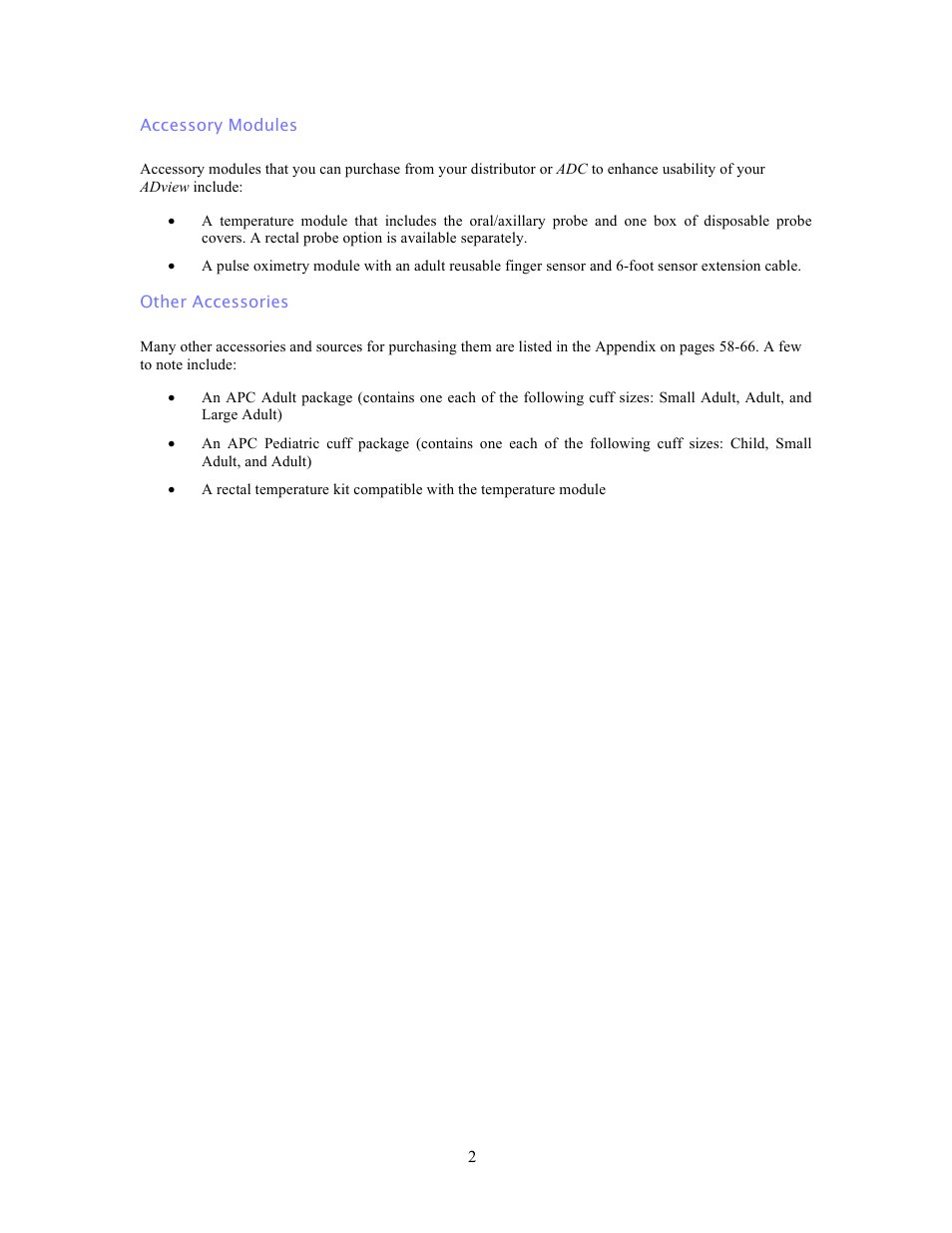 American Diagnostic Corporation (ADC) ADview Modular Diagnostic Station User Manual | Page 12 / 72