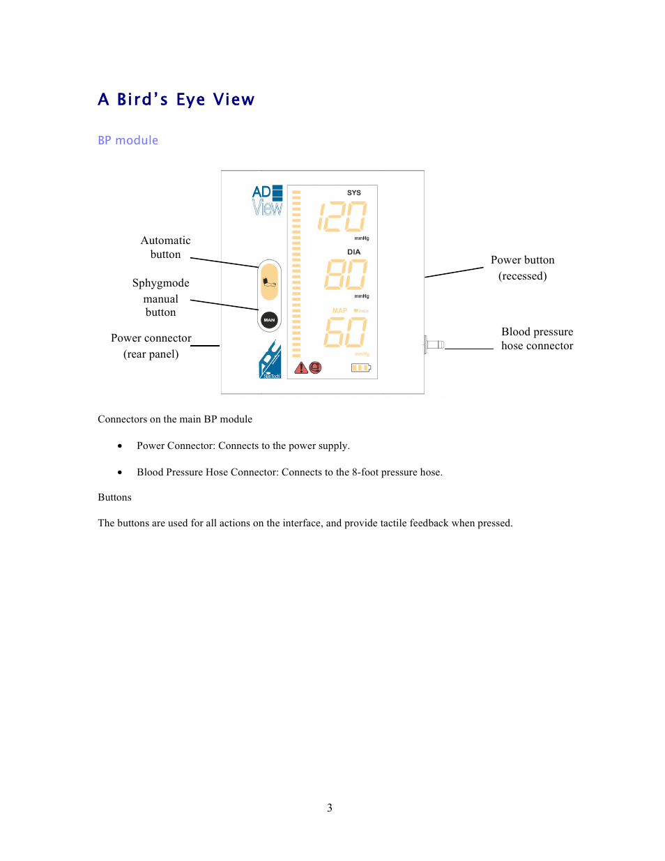 A bird’s eye view | American Diagnostic Corporation (ADC) ADview Modular Diagnostic Station User Manual | Page 13 / 72