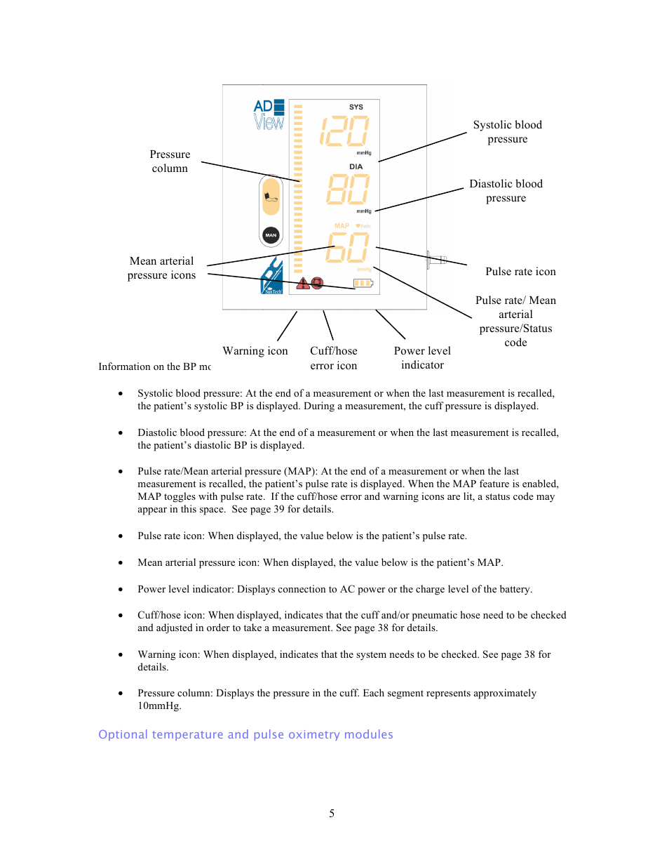 American Diagnostic Corporation (ADC) ADview Modular Diagnostic Station User Manual | Page 15 / 72