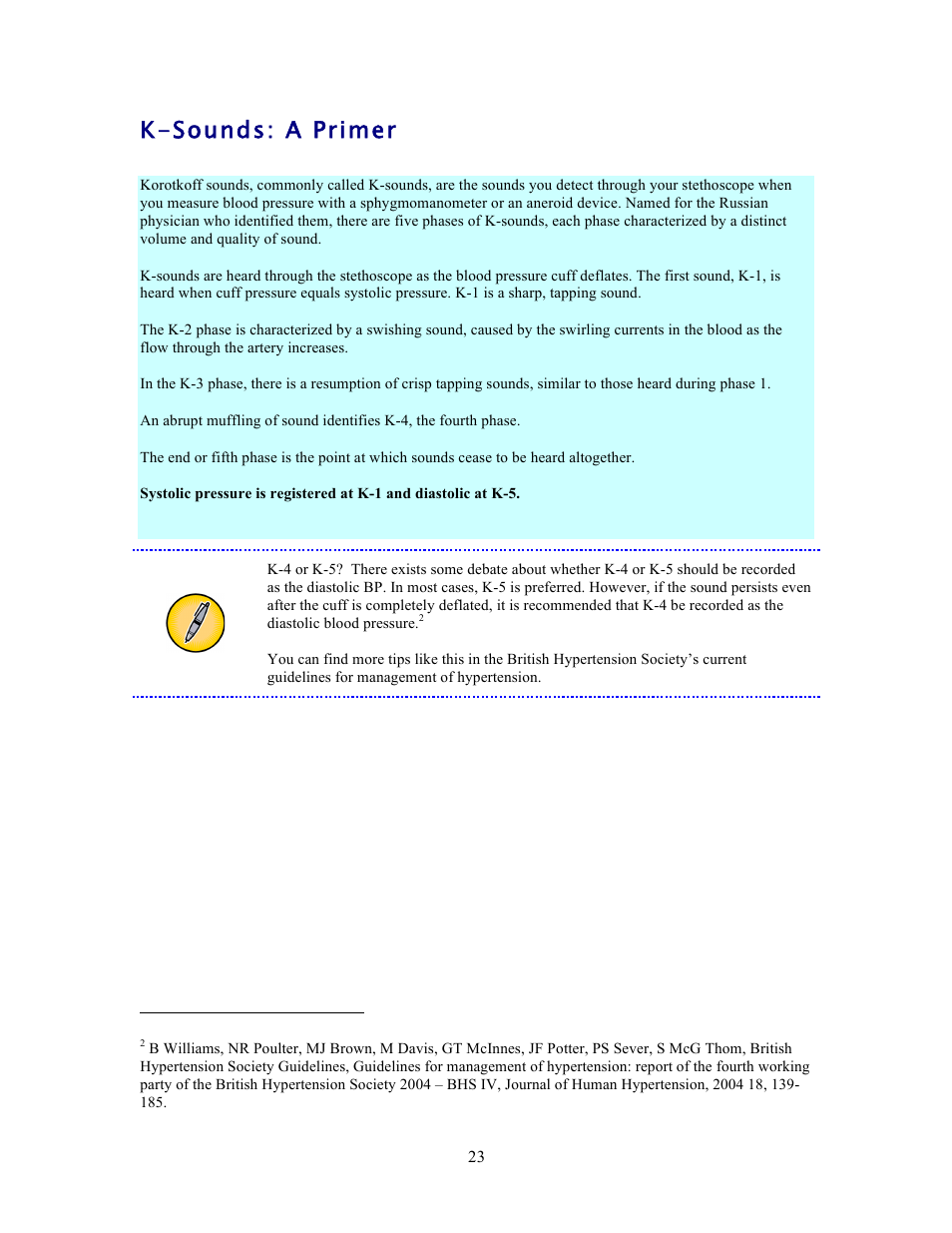 K-sounds: a primer | American Diagnostic Corporation (ADC) ADview Modular Diagnostic Station User Manual | Page 33 / 72