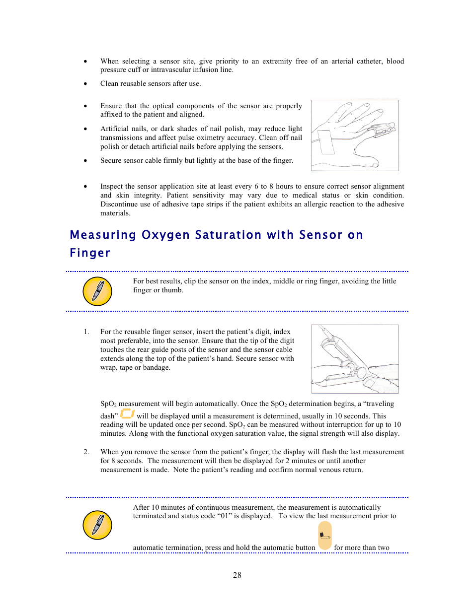 Measuring oxygen saturation with sensor on finger | American Diagnostic Corporation (ADC) ADview Modular Diagnostic Station User Manual | Page 38 / 72