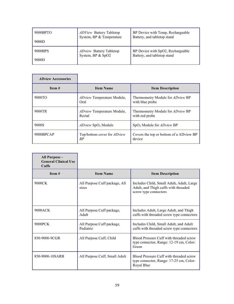 American Diagnostic Corporation (ADC) ADview Modular Diagnostic Station User Manual | Page 69 / 72