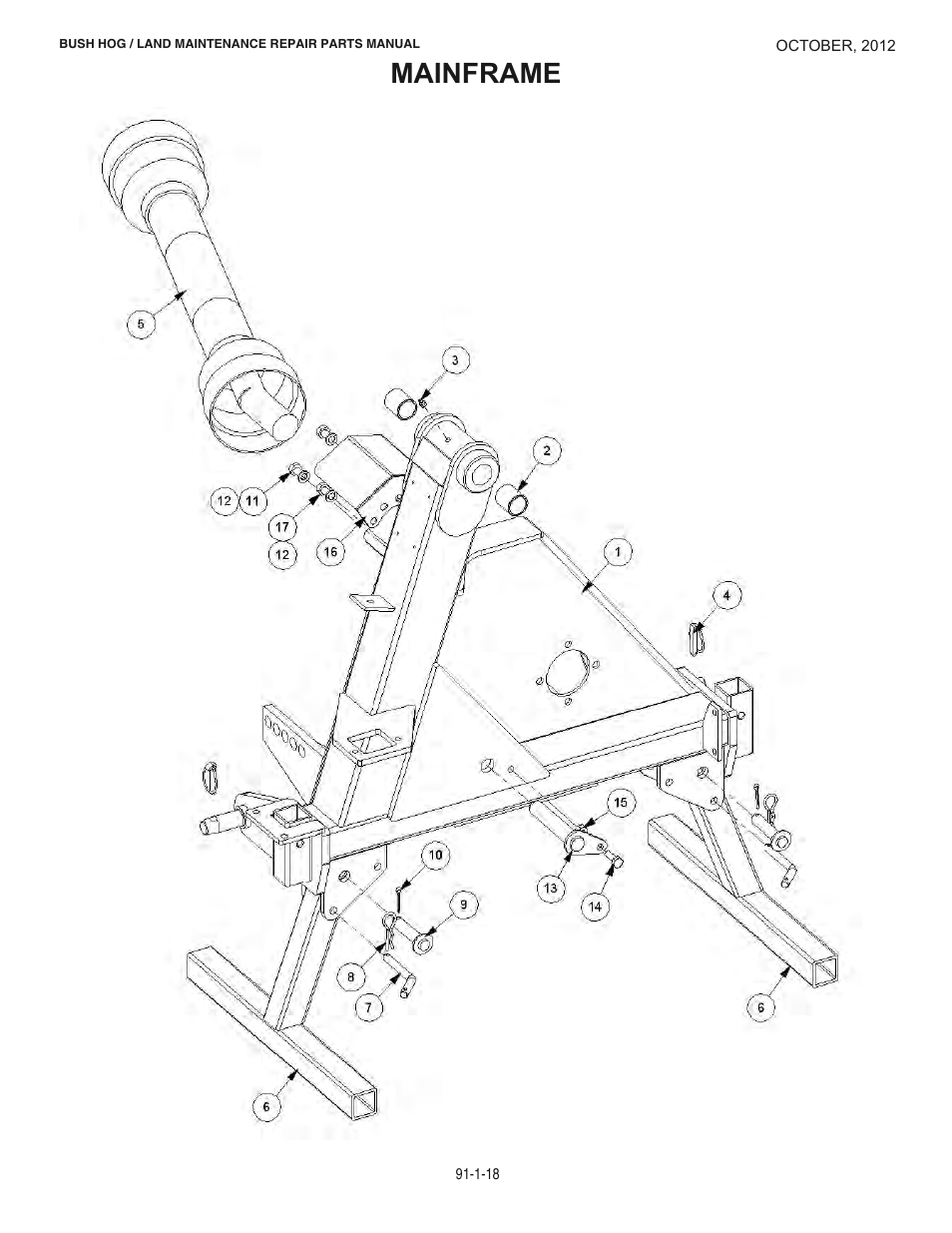 Mainframe | Bush Hog BOOM POWER RMB1445 User Manual | Page 24 / 42