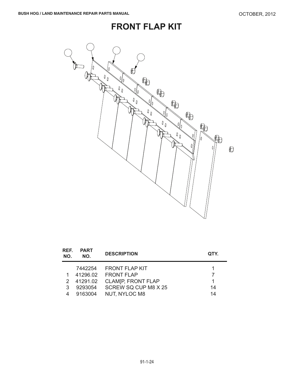 Front flap kit | Bush Hog BOOM POWER RMB1445 User Manual | Page 30 / 42
