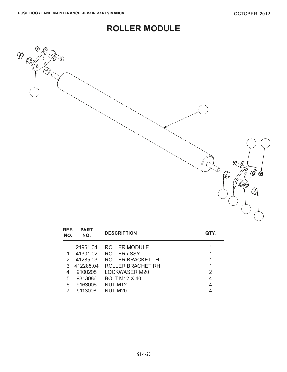 Roller module | Bush Hog BOOM POWER RMB1445 User Manual | Page 32 / 42