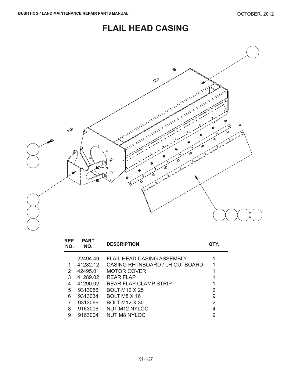 Flail head casing | Bush Hog BOOM POWER RMB1445 User Manual | Page 33 / 42