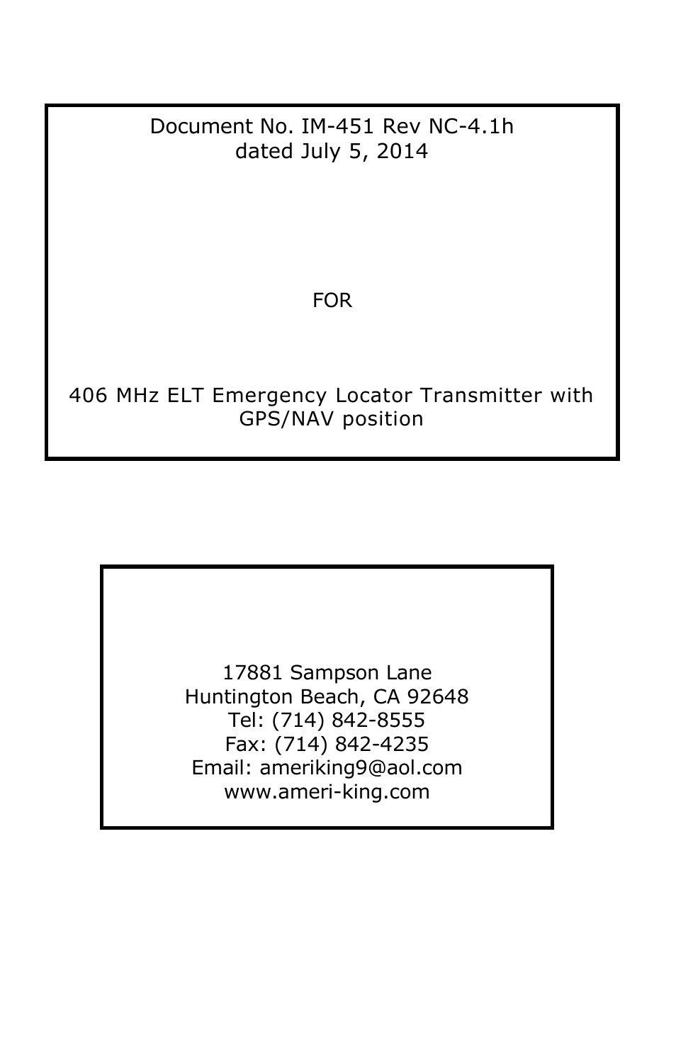 Ameri-King AK-451-ELT User Manual | 241 pages