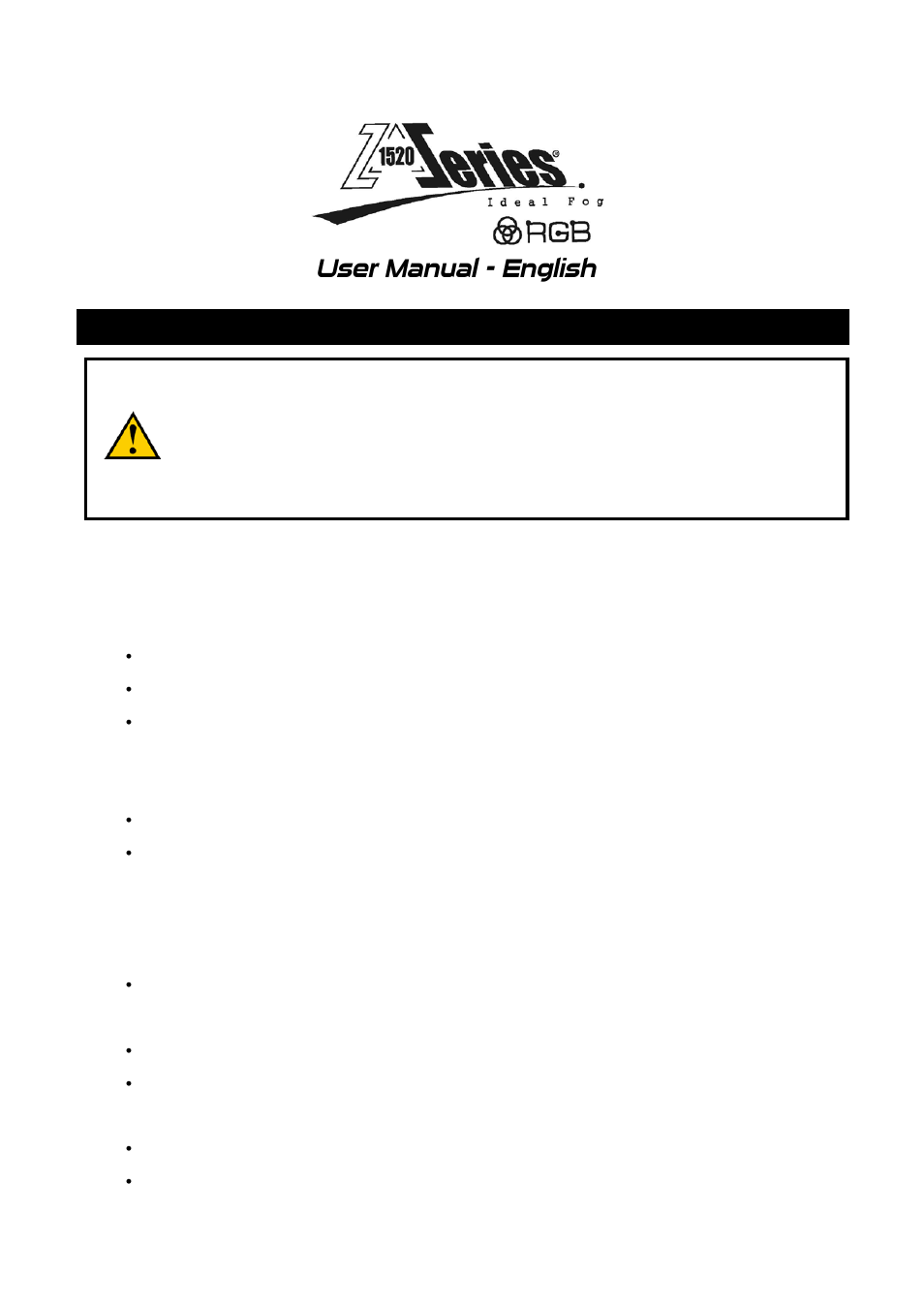 User manual - english, Safety information | Antari Z-1520 RGB User Manual | Page 3 / 48