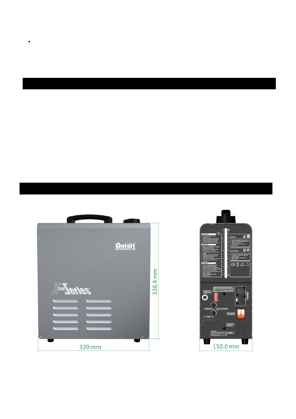 Antari Z-350 Fazer User Manual | Page 3 / 40