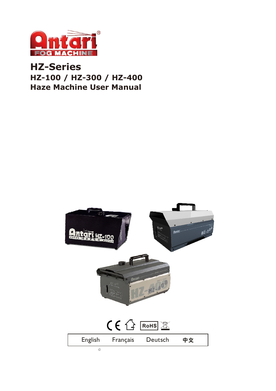 Antari HZ-100 User Manual | 28 pages