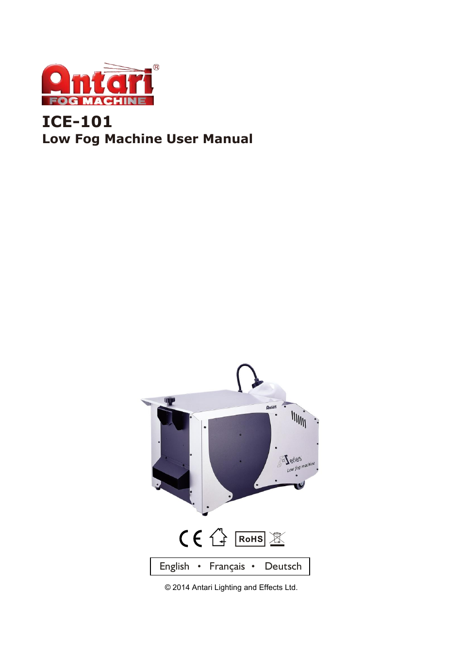 Antari ICE-101 User Manual | 28 pages