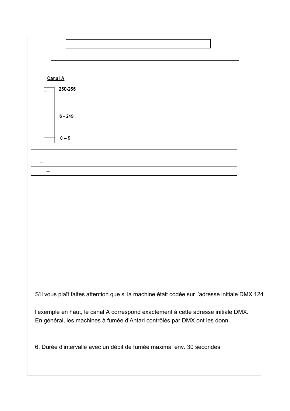 Réglages dmx | Antari ICE-101 User Manual | Page 25 / 28