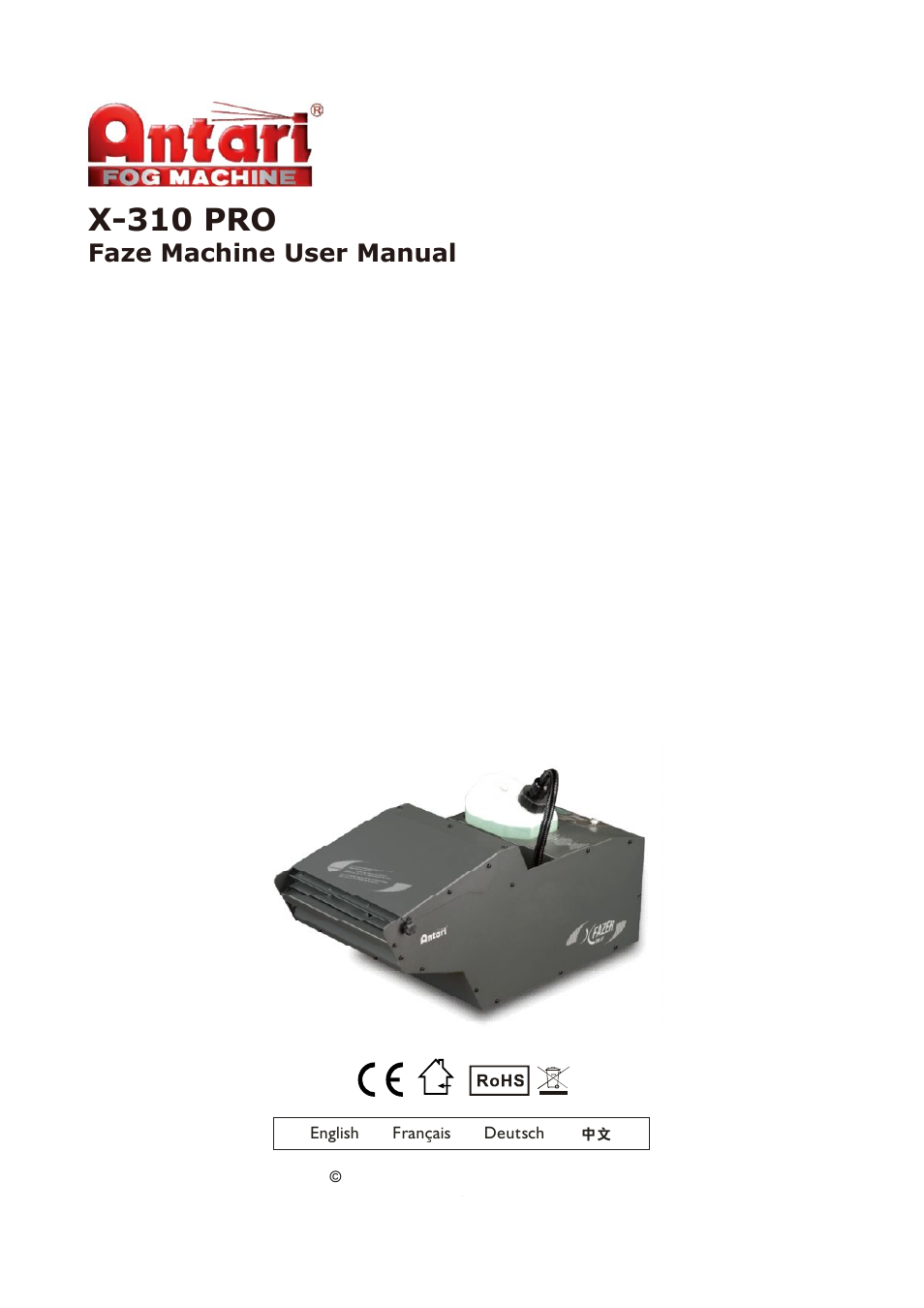 Antari X-310 PRO User Manual | 56 pages