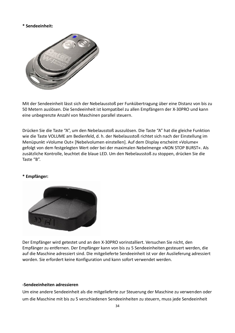 Antari X-310 PRO User Manual | Page 34 / 56