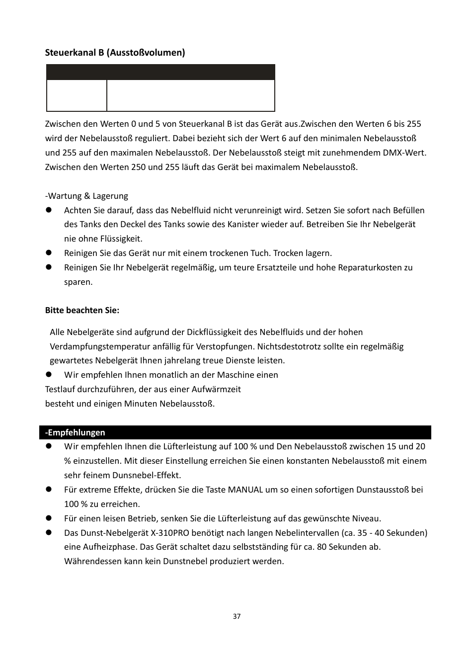 Antari X-310 PRO User Manual | Page 37 / 56