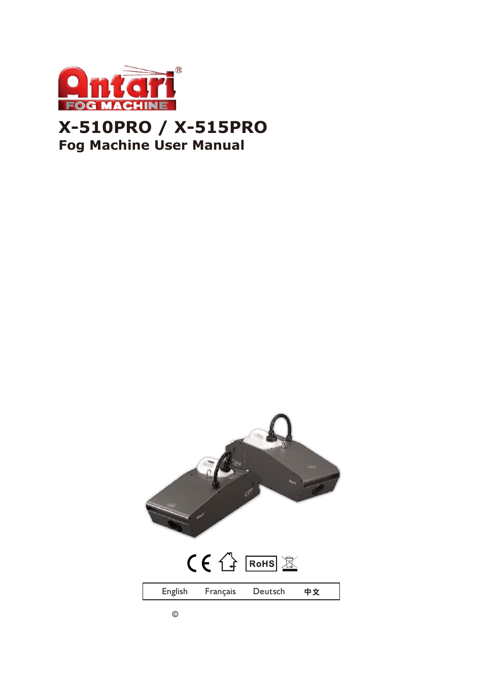 Antari X-510 PRO User Manual | 60 pages