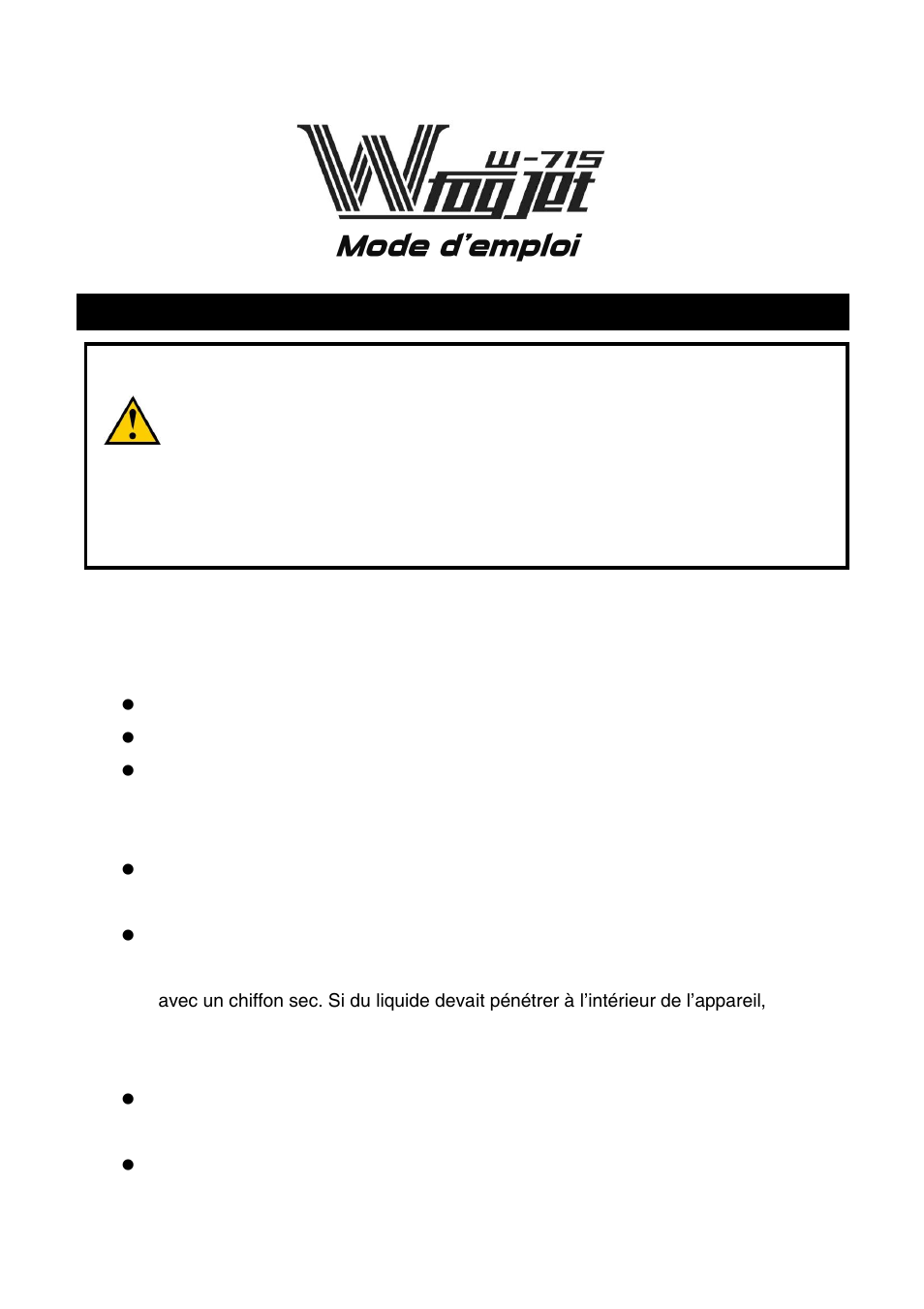 Mode d'emploi | Antari W-715 User Manual | Page 22 / 32