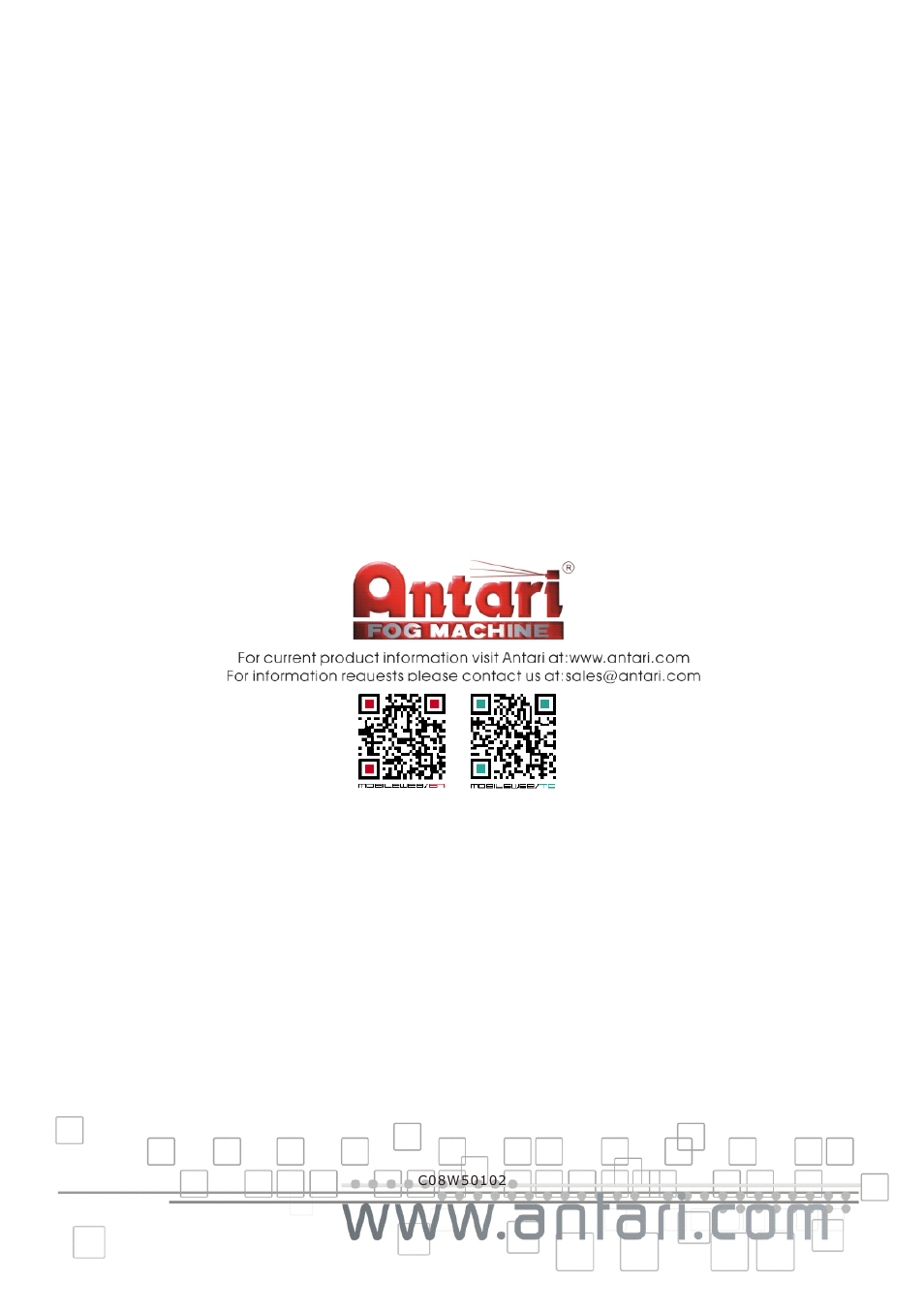頁面 44 | Antari W-508 User Manual | Page 44 / 44