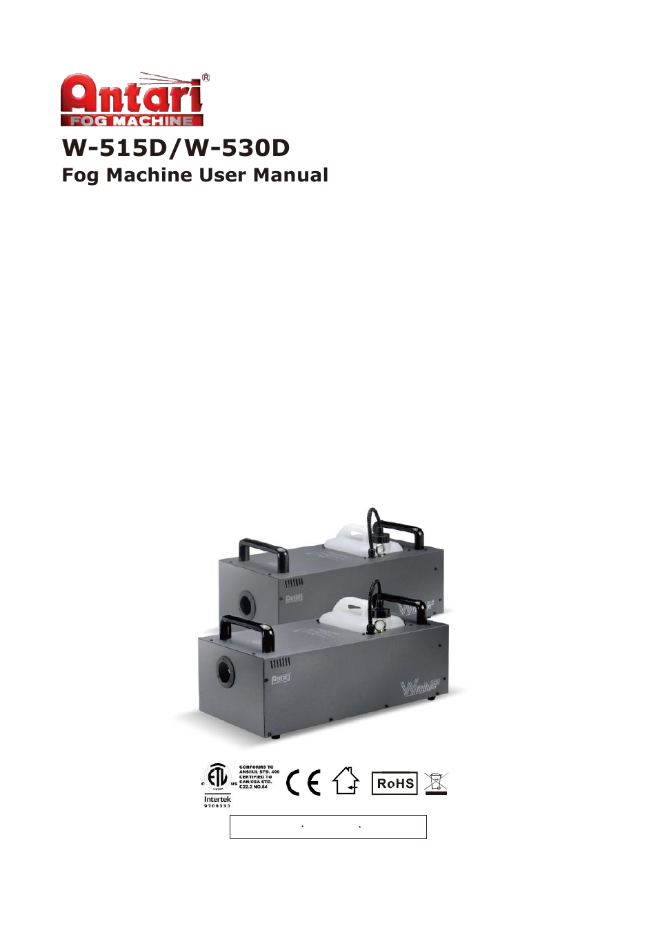 Antari W-530D User Manual | 44 pages