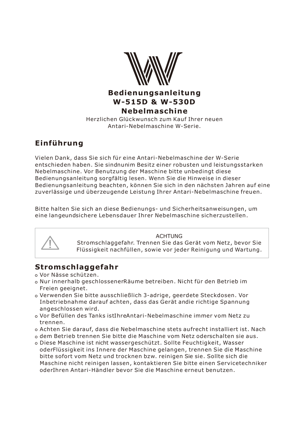 Antari W-530D User Manual | Page 15 / 44