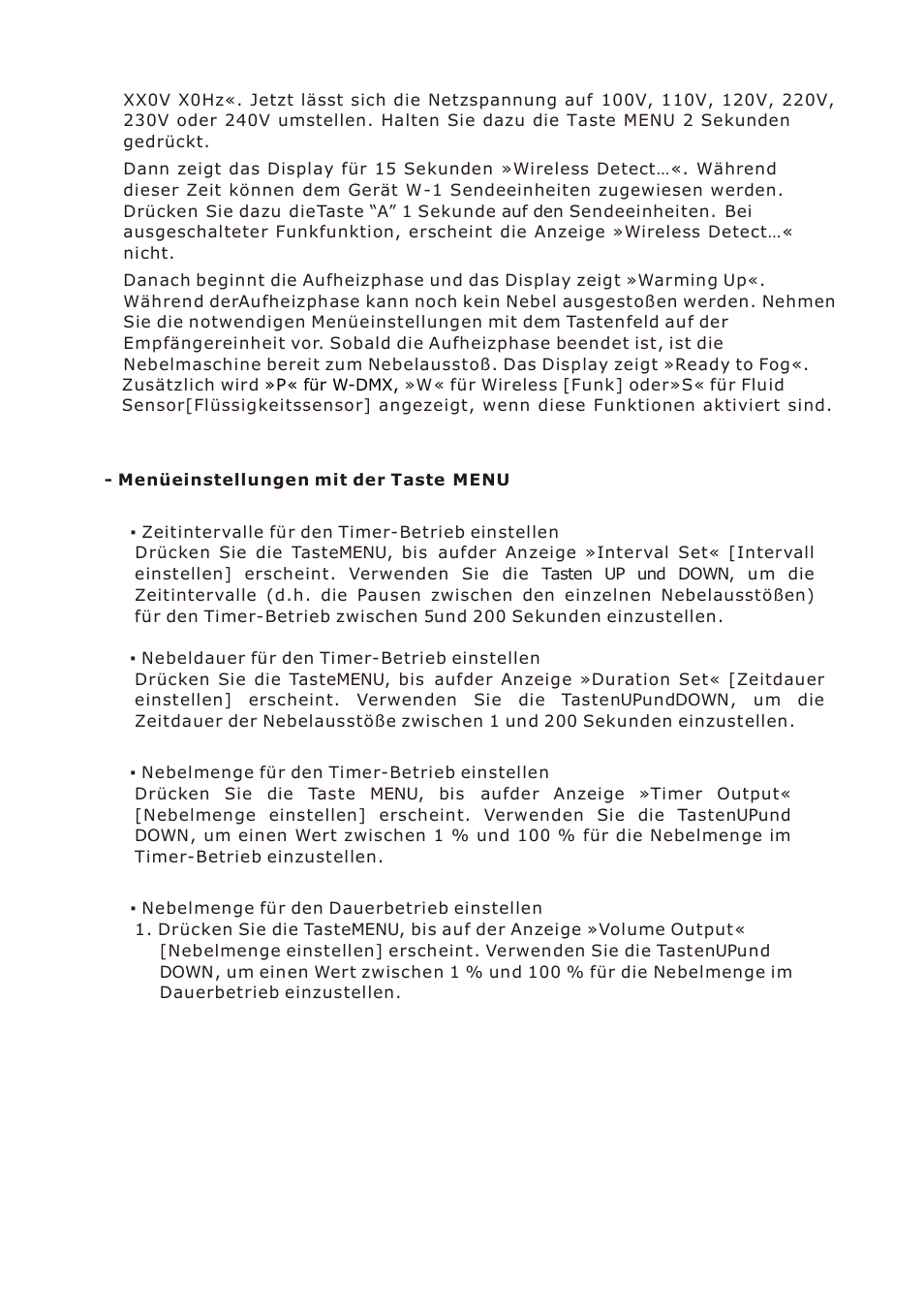 Antari W-530D User Manual | Page 18 / 44