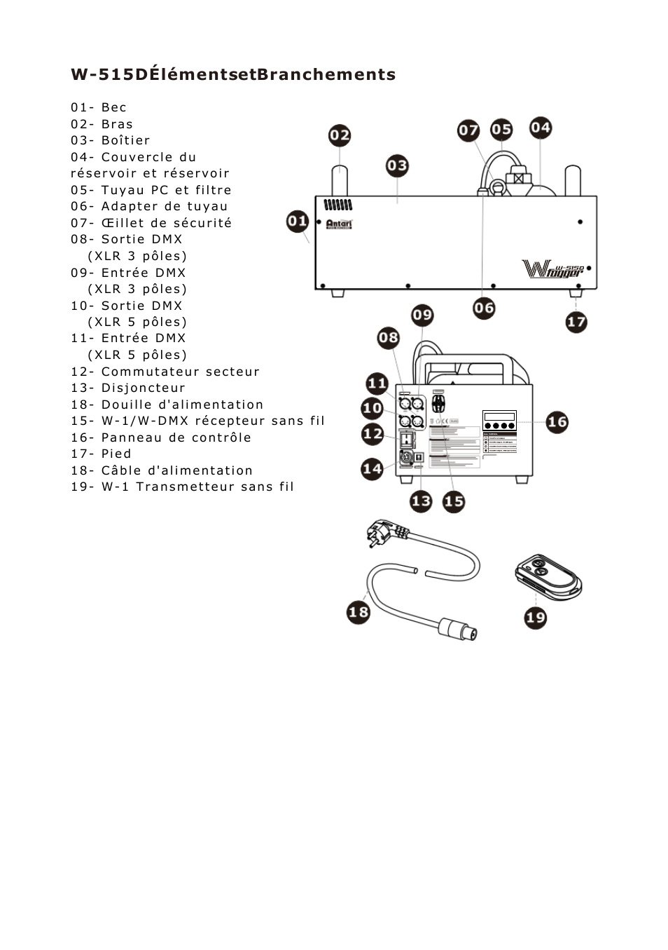 Antari W-530D User Manual | Page 38 / 44