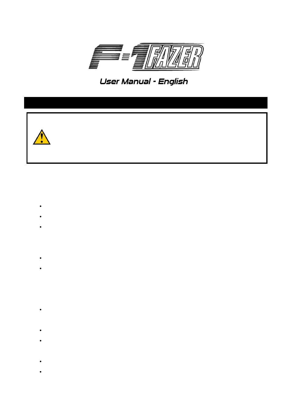 User manual - english, Safety information | Antari F-1 User Manual | Page 3 / 12
