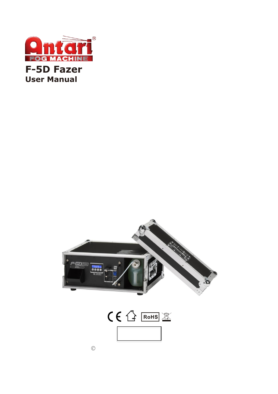 Antari F-5D User Manual | 12 pages