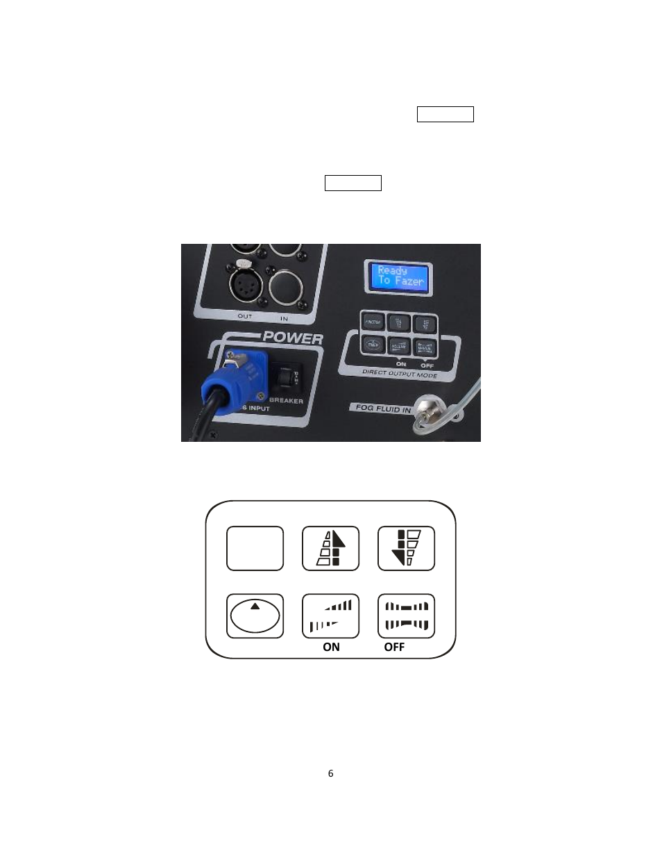 Control panel | Antari F-3 User Manual | Page 6 / 44