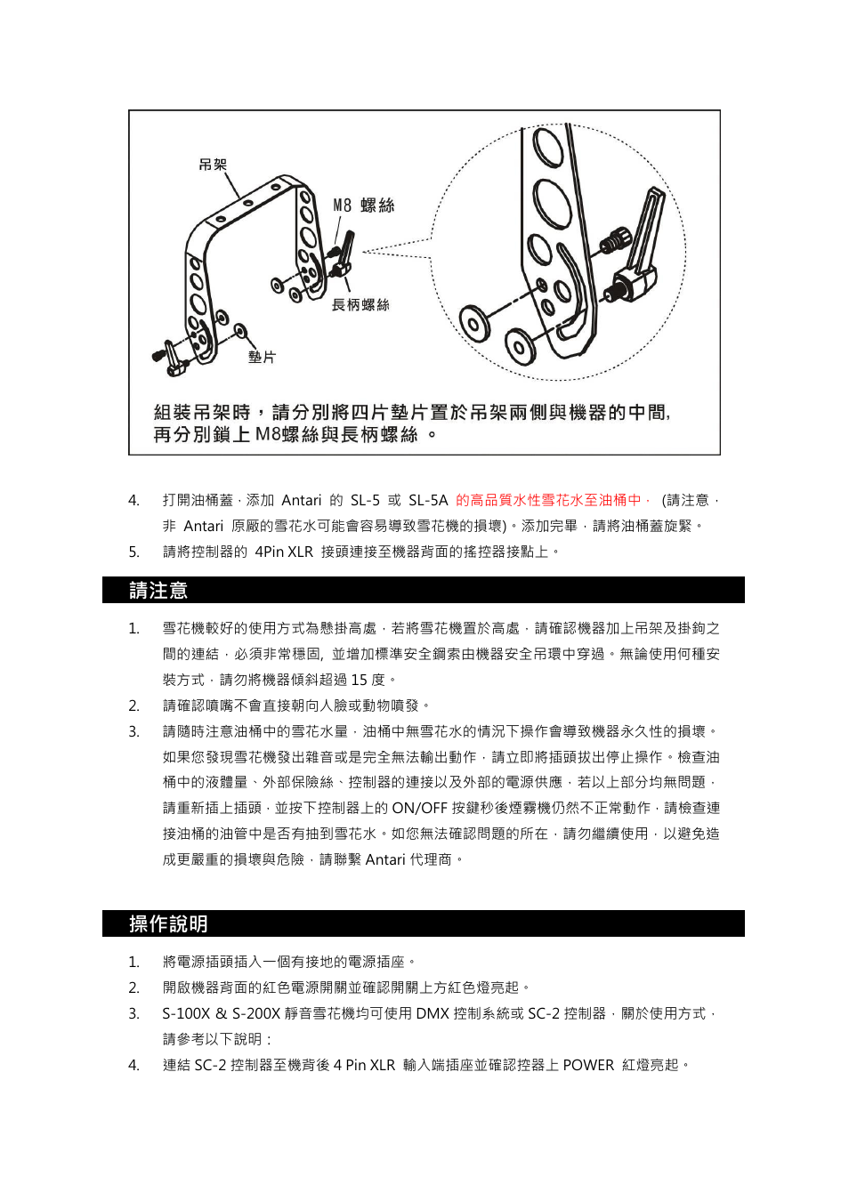 操作說明 | Antari S-100X User Manual | Page 28 / 32