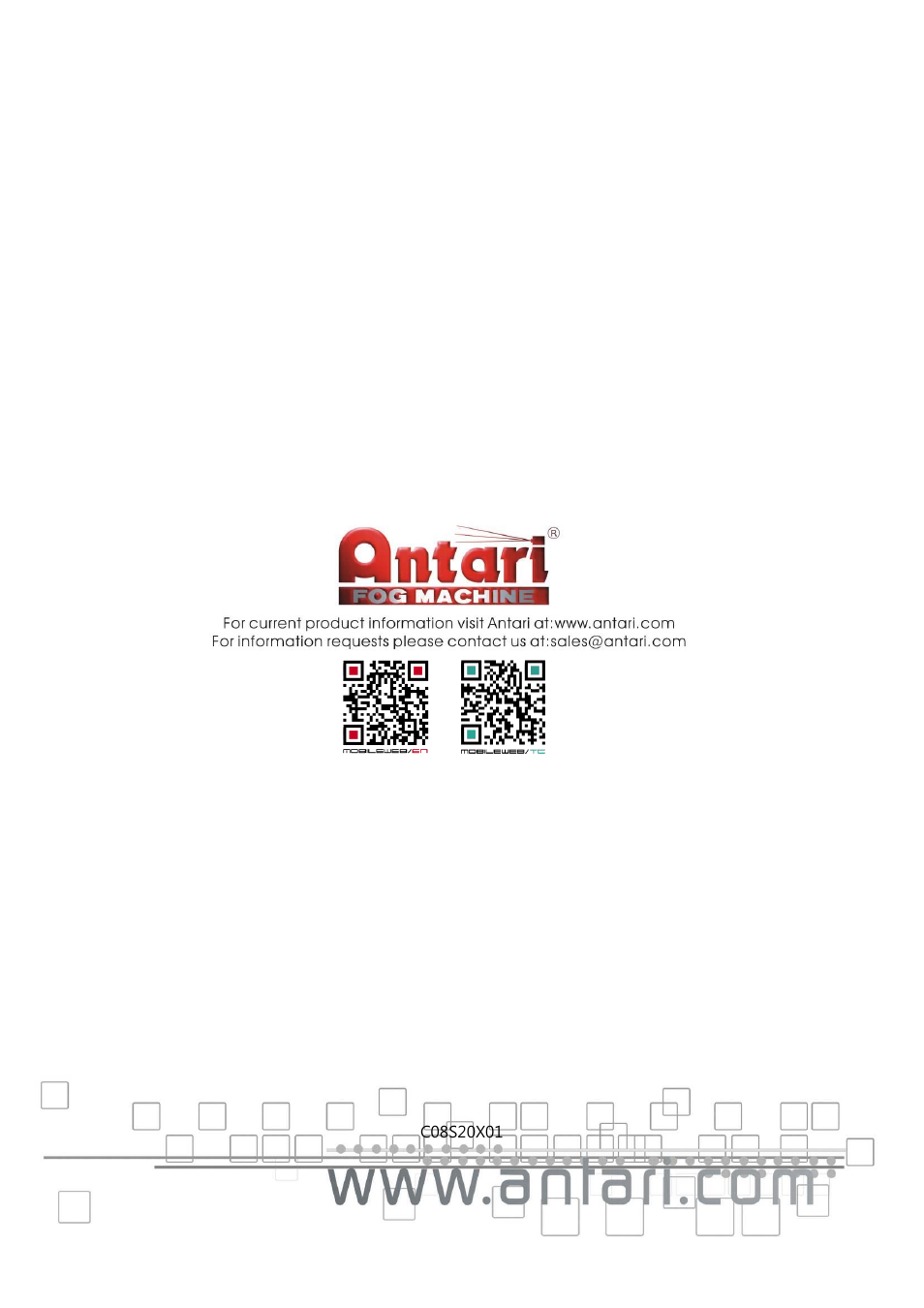 Antari S-100X User Manual | Page 32 / 32