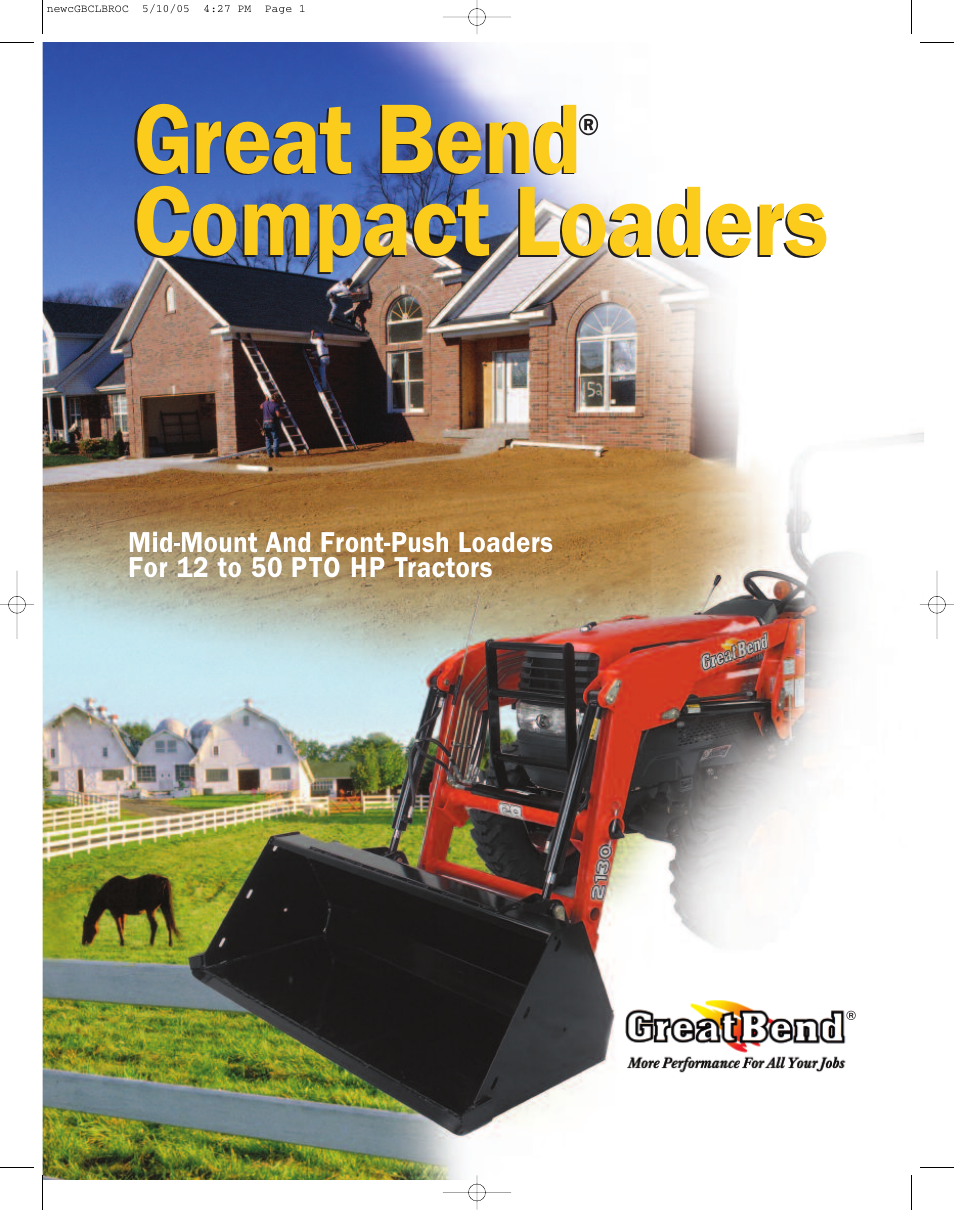 Bush Hog Great Bend Compact Loaders User Manual | 8 pages