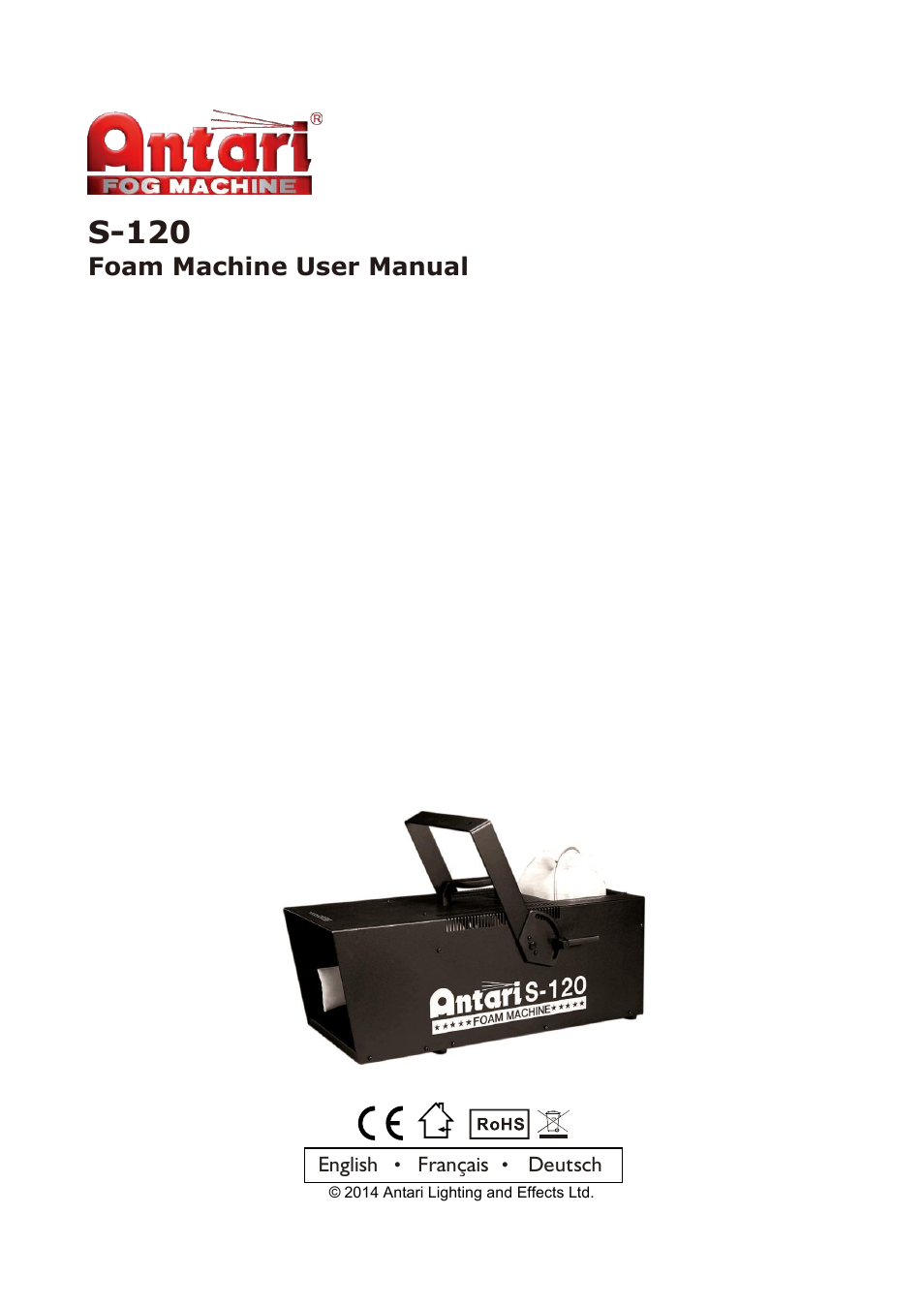 Antari S-120 User Manual | 16 pages