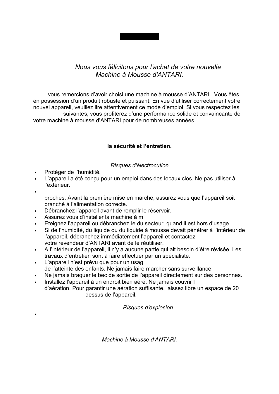 Antari s-120 machine à mousse | Antari S-120 User Manual | Page 12 / 16