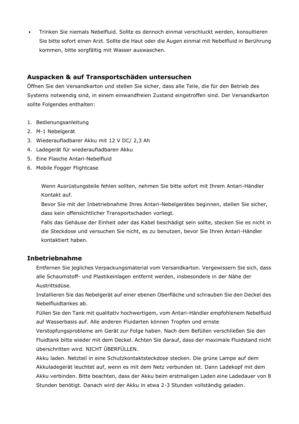 Antari M-1 User Manual | Page 10 / 28