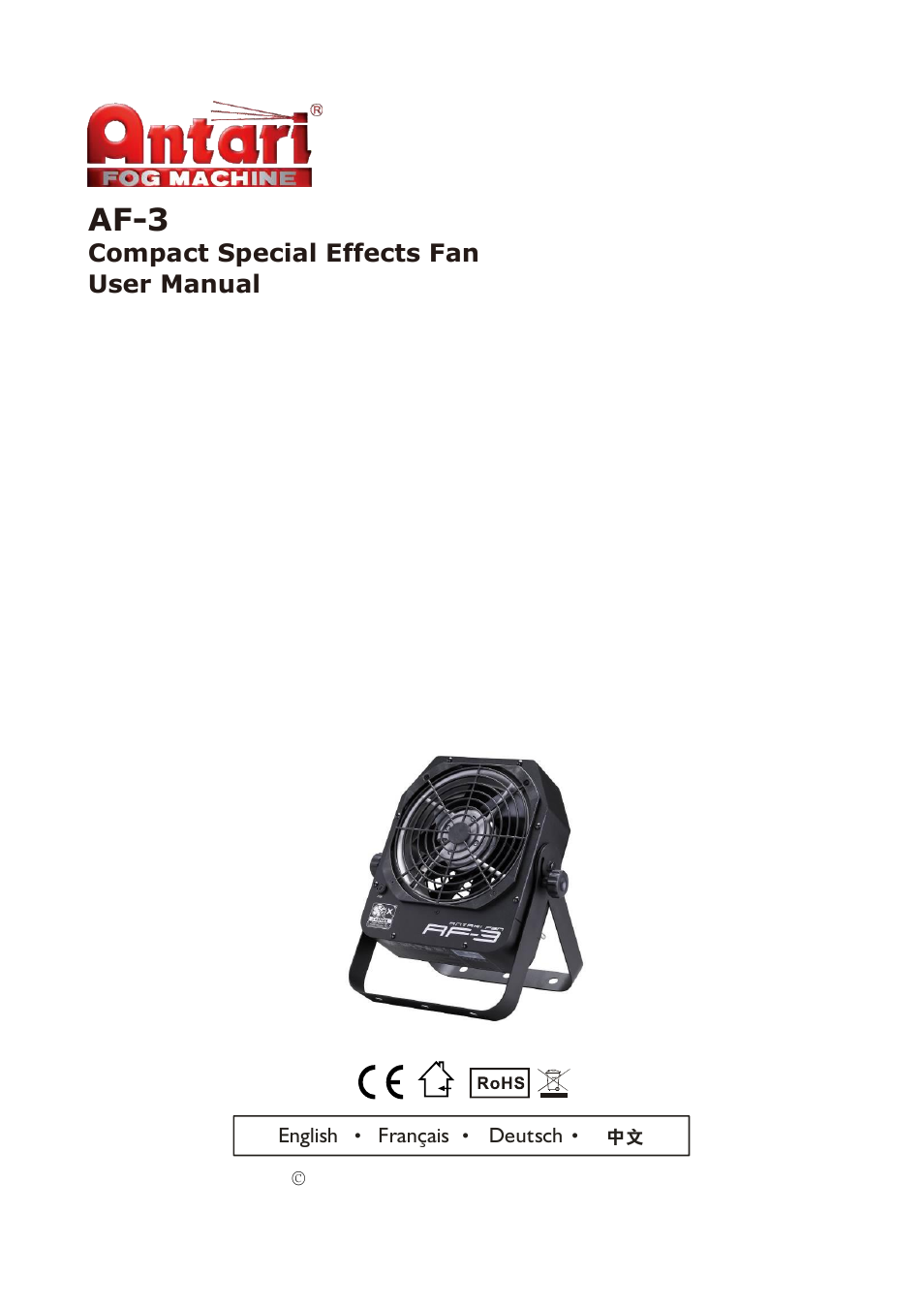 Antari AF-3 User Manual | 28 pages