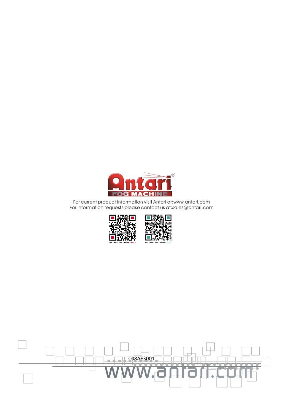 Antari AF-3 User Manual | Page 28 / 28