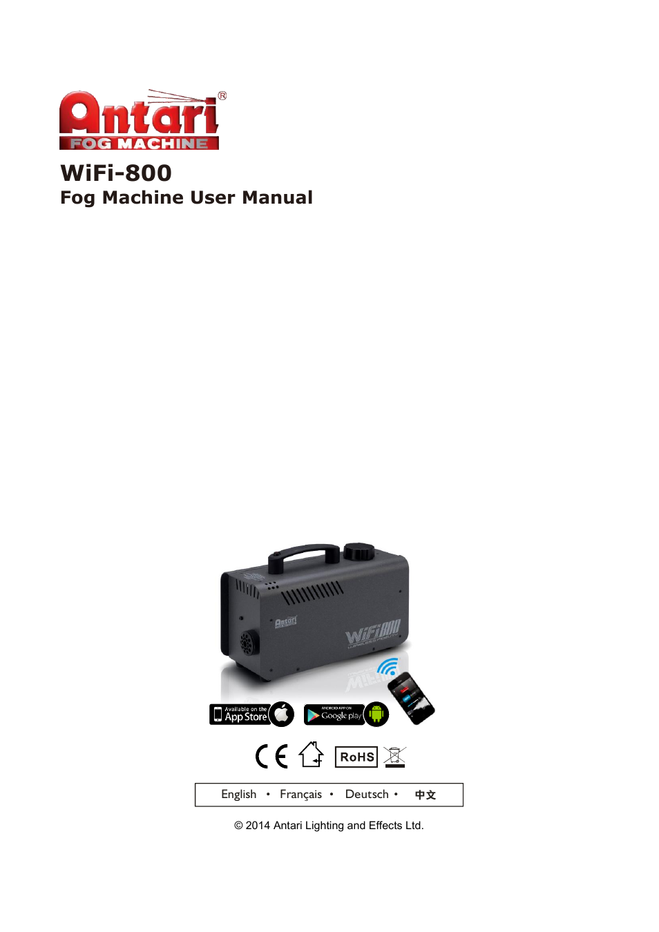 Antari WiFi800 User Manual | 56 pages
